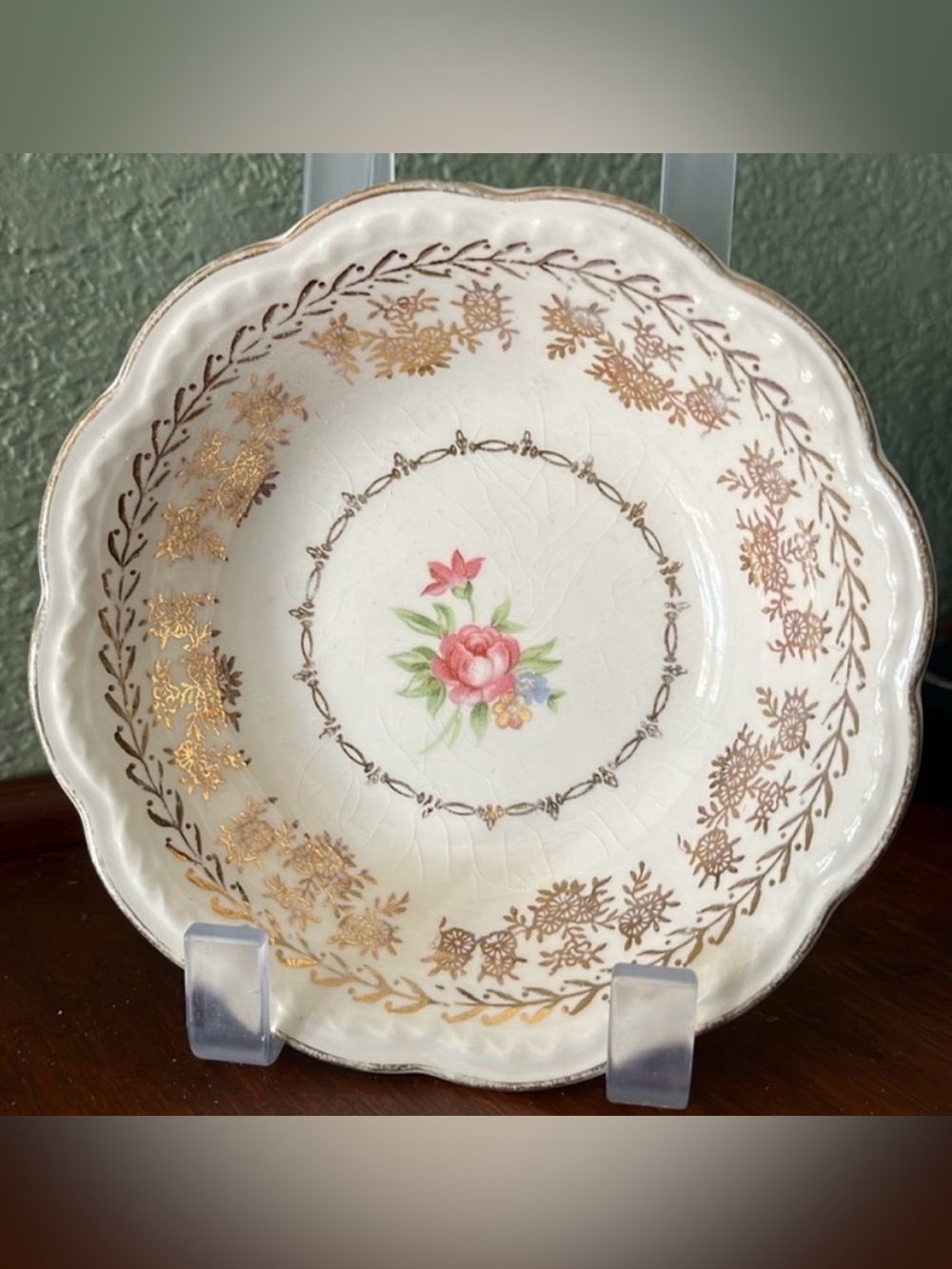 Vintage Stetson China “American Beauty” berry bowl, 1950's